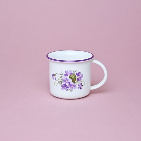 Hrnek Tina mini 100 ml, fialky, Český porcelán a.s.