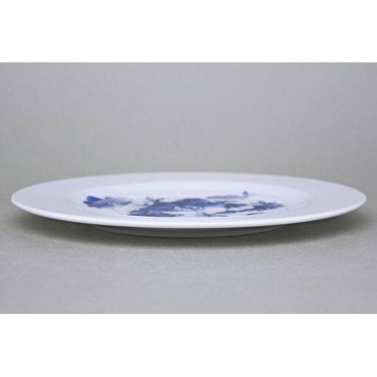 Plate dining 25,5 cm, blue flower, Cesky porcelan a.s.