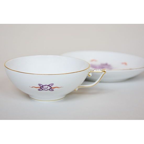 Cup and Saucer- Japanese Dragon, Meissen Porcelain