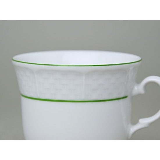 7047703: Cup tall 150 ml, Thun 1794, karlovarský porcelán, NATÁLIE light green lines