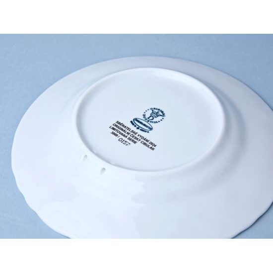 Annual plate, wall 18 cm, 160 years of Cesky porcelan (1864-2024), Original Blue Onion Pattern