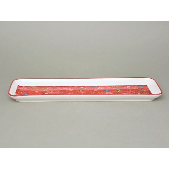 Christmas platter 33 x 11 cm, new bone china, EGAN