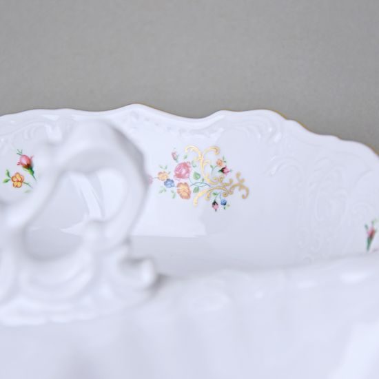 Bowl Cabaret 23 cm small, Thun 1794 Carlsbad porcelain, BERNADOTTE flowers with gold