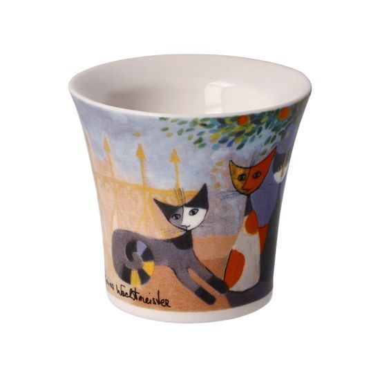 Egg Cups R. Wachtmeister - Tempi felici, 6,5 / 6,5 / 6 cm, Porcelain, Cats Goebel