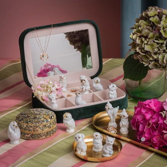 Opička 6 cm, kolekce mláďátka, Míšeňský porcelán