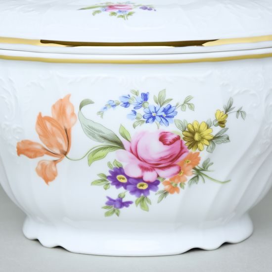 Soup tureen 2,5 l, Thun 1794 Carlsbad Porcelain, BERNADOTTE Meissen Rose