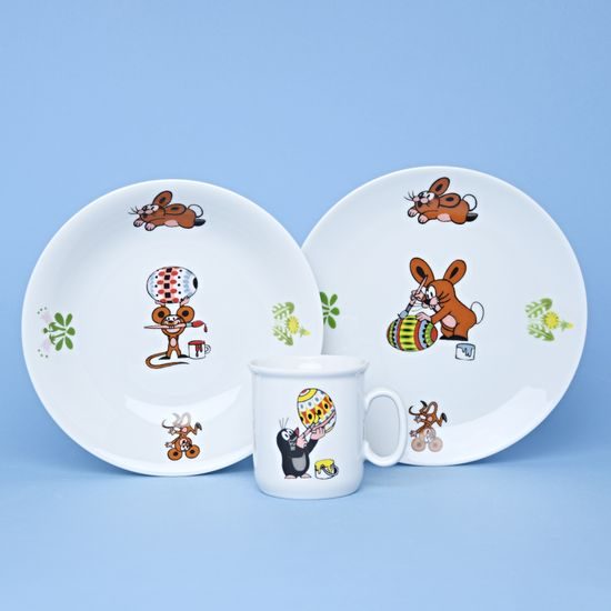 Children's set "Mole Easter" 3 pcs, Thun 1794 Carlsbad porcelain