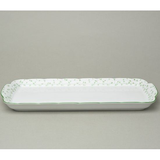 NATÁLIE zelené kvítky: Podnos 36 cm, Thun 1794, karlovarský porcelán