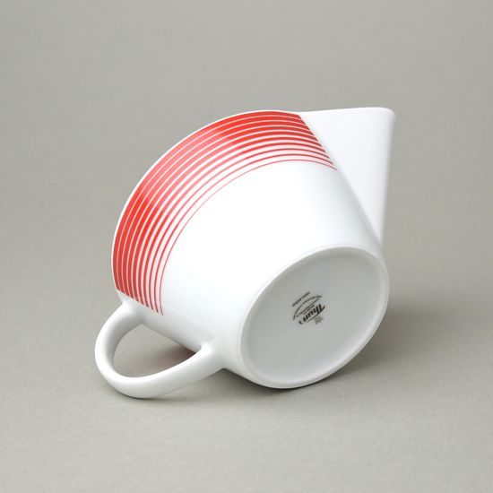 Sauce boat 400 ml, Thun 1794, karlovarský porcelán, TOM 29954a0 red stripes