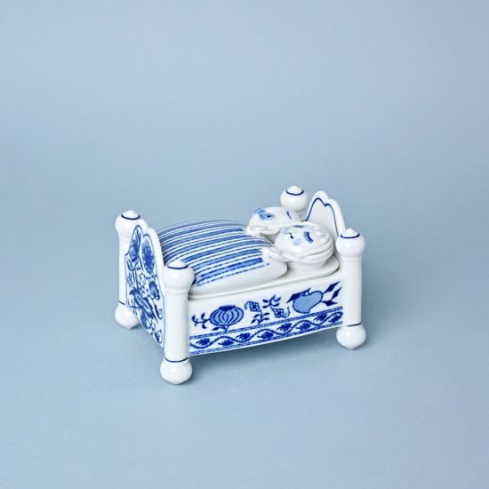 Dóza na bonbóny / postýlka / - komplet 13 x 9,5 cm, Cibulák, originální z Dubí