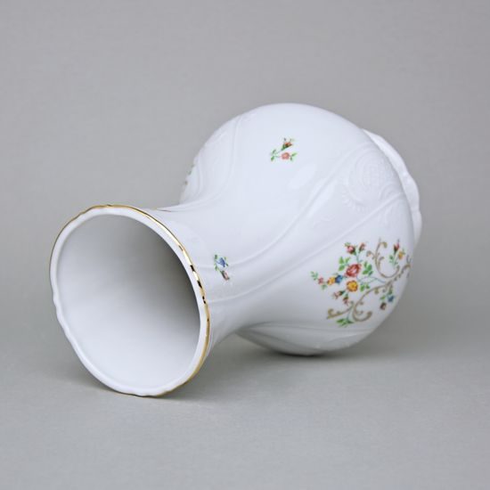 Vase 23,5 cm, Thun 1794, Carlsbad porcelain, BERNADOTTE flowers with gold