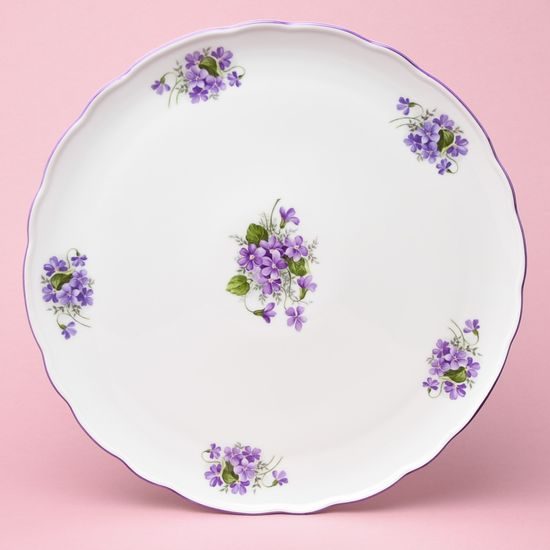 Cake plate 31 cm, Violet, Český porcelán a.s.