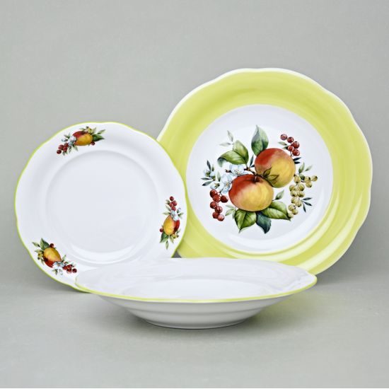 Plate set for 6 persons, Mary-Anne, Apples, Leander Loučky