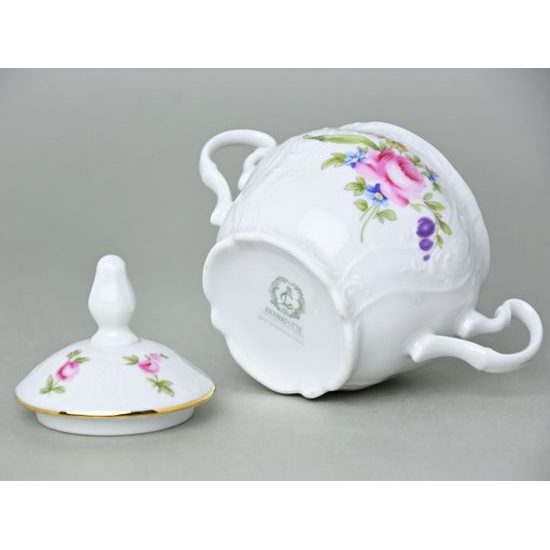 Cukřenka 0,3 l, Thun 1794, karlovarský porcelán, BERNADOTTE míšeňská růže