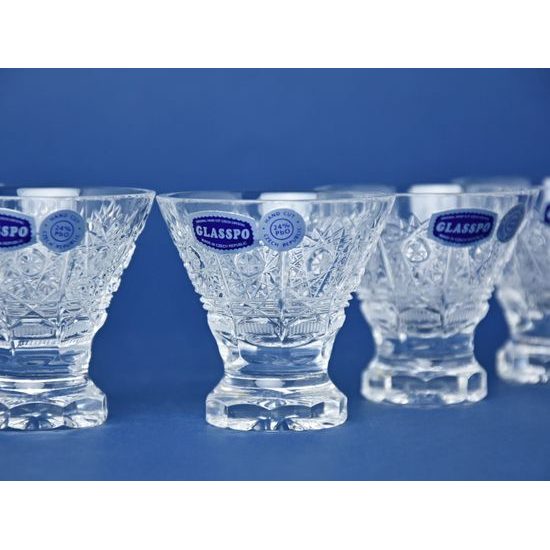 Sada odlivek Saké 6 ks., dekor 500PK, panák 45 ml, Bohemia Crystal, GLASSPO