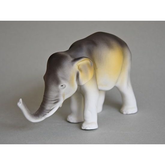 Elephant 20,5 x 7 x 12,5 cm, Porcelain Figures Duchcov