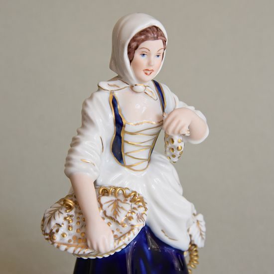 Wine-Grower Wife 10,5 x 7,5 x 20,5 cm, Isis, Porcelain Figures Duchcov