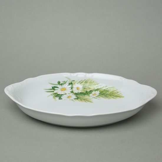 Bread basket 33 cm, Thun 1794, karlovarský porcelán, CONSTANCE 80262 Daisy
