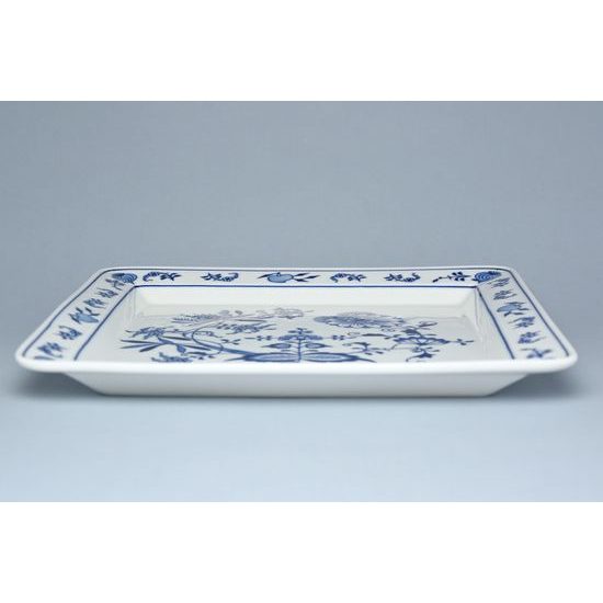 Plate flat square 27 cm, Original Blue Onion Pattern