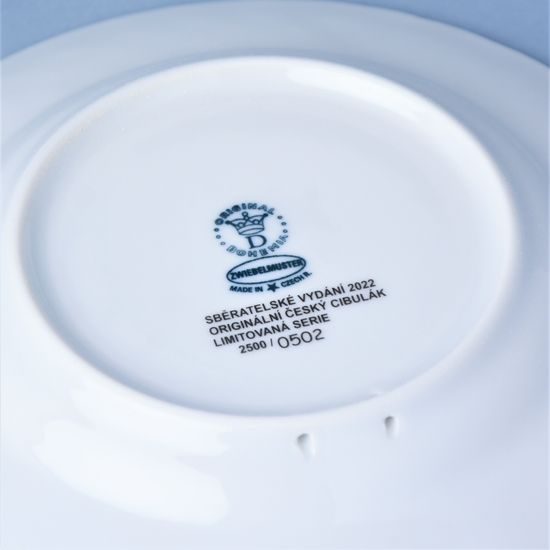 Vánoční / výroční talíř 2022 závěsný reliéfní 18 cm, Cibulák, originální z Dubí