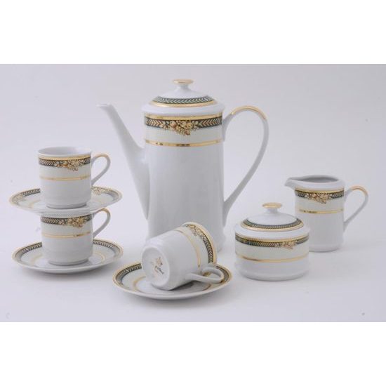 Coffee set for 6 persons, Sabina, apricots, Leander 1907