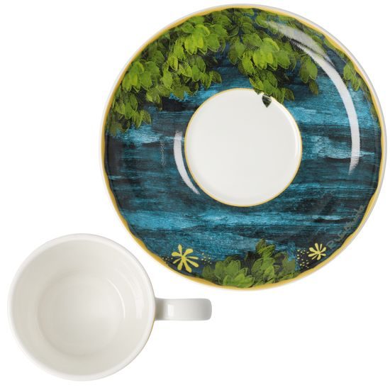 Espresso šálek a podšálek Chiaro di luna 100 ml, jemný kostní porcelán, Kočky Goebel R. Wachtmeister
