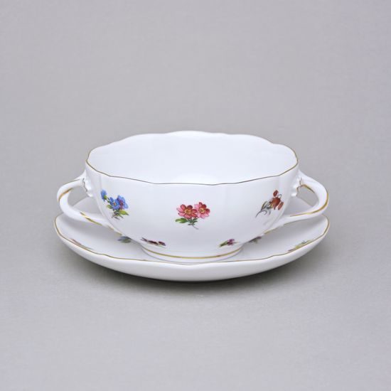 Cup and saucer soup 0,25 l / 17,5 cm, Hazenka, Cesky porcelan a.s.