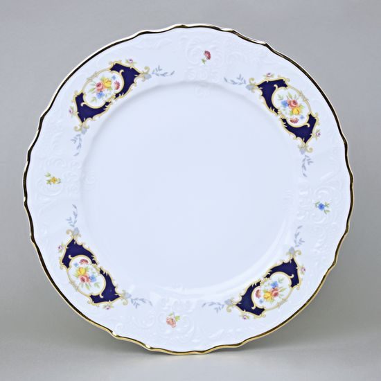 Talíř mělký 27 cm, Thun 1794, karlovarský porcelán, BERNADOTTE erbíky