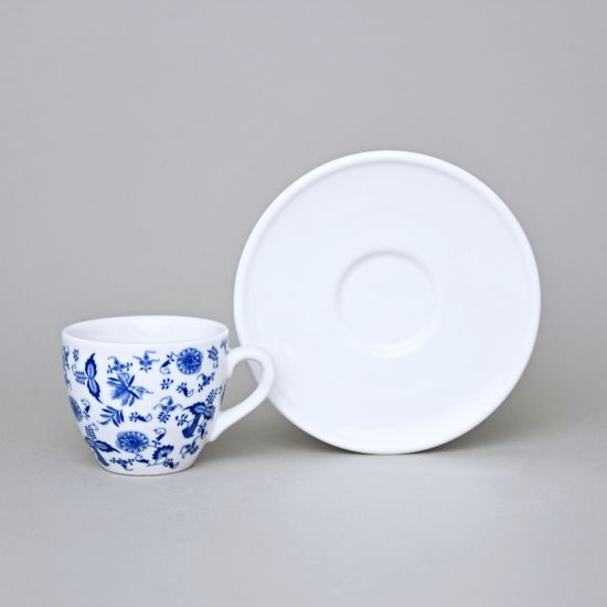 Cup espresso 90 ml and saucer 12,5 cm Milada, Fragments of Onion Pattern, Blue, Český porcelán a.s.