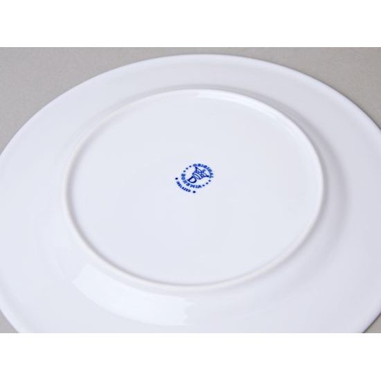 Plate dining 25,5 cm, blue flower, Cesky porcelan a.s.