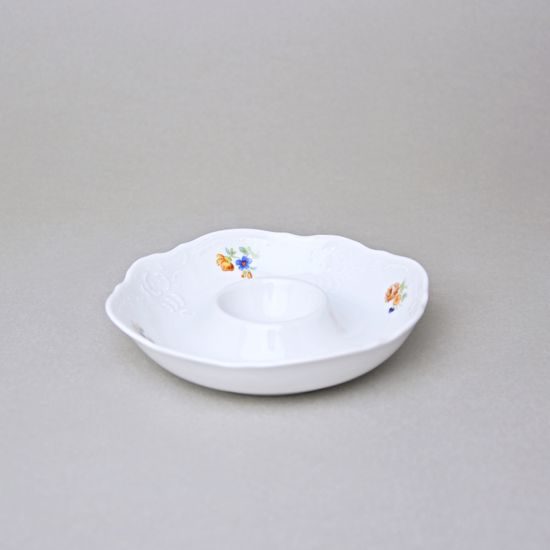 Egg cup (plate) 12,5 cm, Thun 1794 Carlsbad Porcelain, BERNADOTTE hazenka
