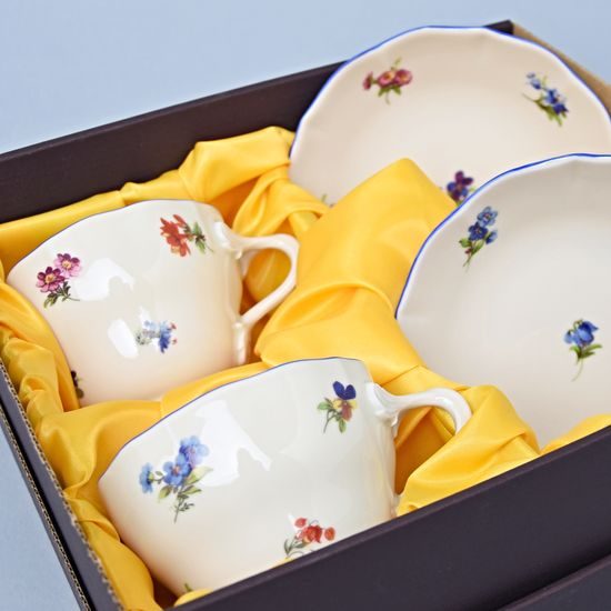 Cup and saucer B coffee 0,20 l, 2 pcs., Gift box, Hazenka IVORY, Cesky porcelan a.s.