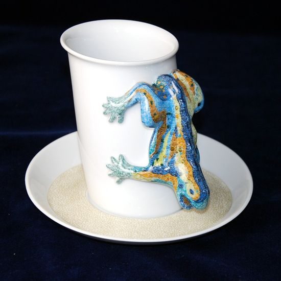 Cup and saucer Gaudi, Thun Studio, Luxury Porcelain