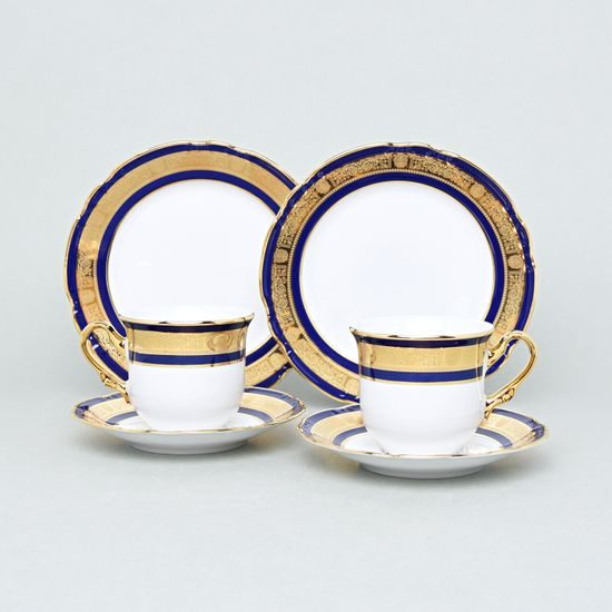 Cup, saucer, dessert plate 0,2 l / 14,5 cm / 19 cm, 2 pcs. + A. Mucha paper gift bag, Thun 1794, karlovarský porcelán, CONSTANCE 76297