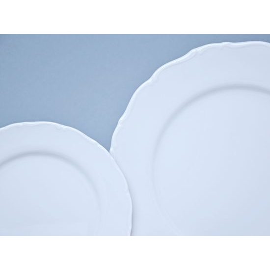 Plate Set for 6 people (27, 23, 21), Ophelia White with bottom sign, Thun 1794