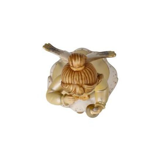 Anděl Štedrý večer se zvonečkem, 8 / 7,5 / 14,5 cm, kamenina, Goebel