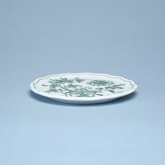 Underplate for glass 10 cm, Original Green Onion Pattern