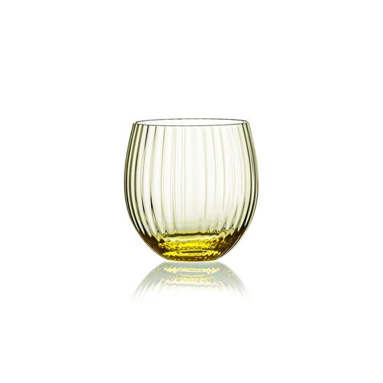 Crystal Glasses Tumbler 520 ml, Set of 6 pcs., Citrine, Kvetna 1794 Glassworks