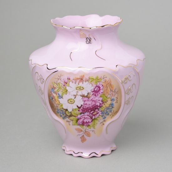 Váza 18,3 cm, Zuzka 566, Růžový porcelán z Chodova