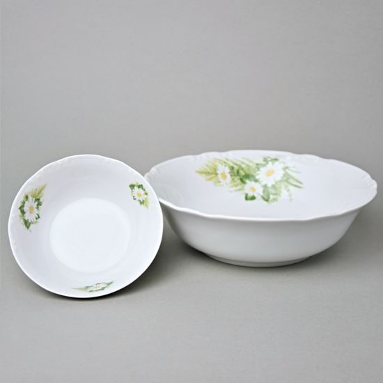 Kompotová souprava pro 6 osob, Thun 1794, karlovarský porcelán, CONSTANCE 80262 kopretiny