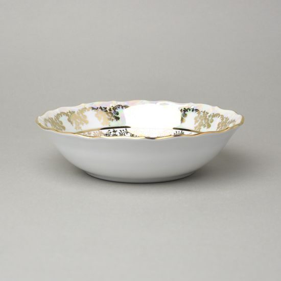 Bowl 19 cm low, Cecily, QueensCrown porcelain
