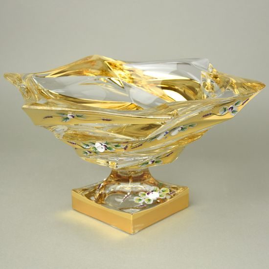 Bowl Meadow footed, 330 mm, gold + enamel, RoyalCrystal