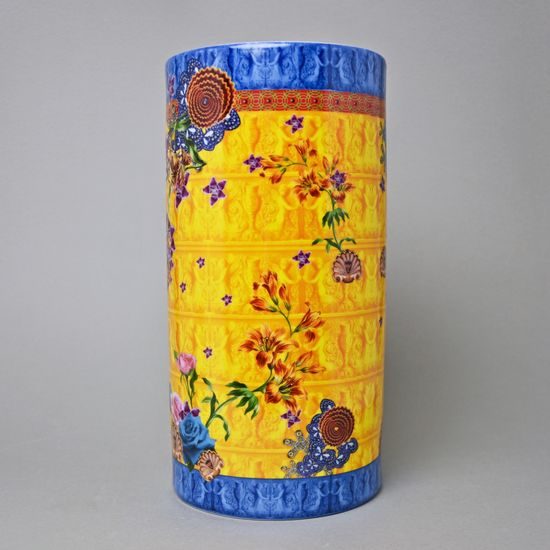 Vase Yellow Cylinder Shape 14,5 x 30 cm, Foulard, Lamart: Palais Royal