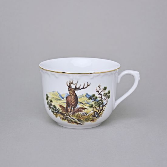 Cup (mug) R 0,25 l, Hunting, gold line - random motive, Cesky porcelan a.s.