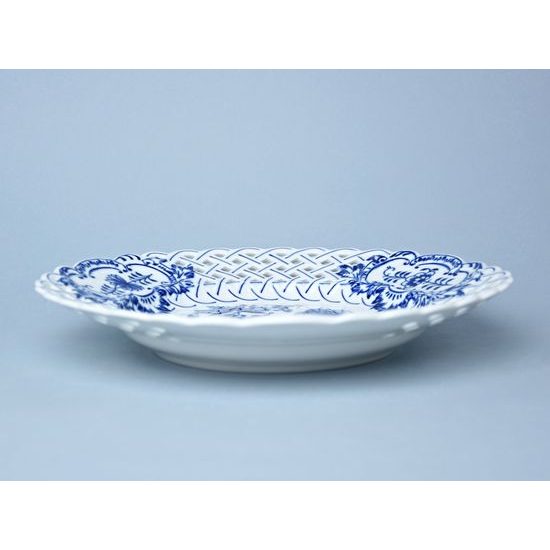 Plate perforated 27 cm, Original Blue Onion Pattern