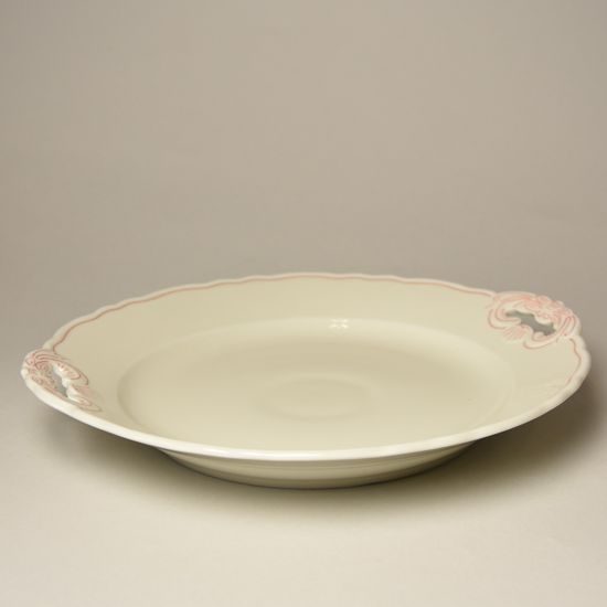 Rokoko yvory: Cake plate with handles 28 cm, Český porcelán a.s.