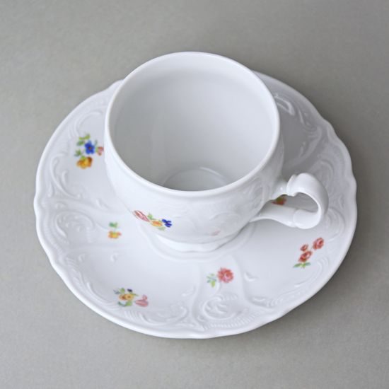 Šálek a podšálek kávový 220 ml / 16 cm, Thun 1794, karlovarský porcelán, BERNADOTTE házenka