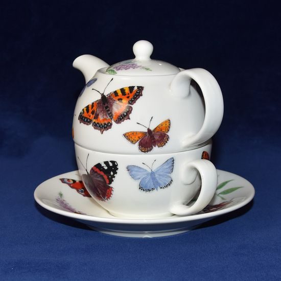 Butterfly Garden: Tea for one set, Roy Kirkham fine bone china