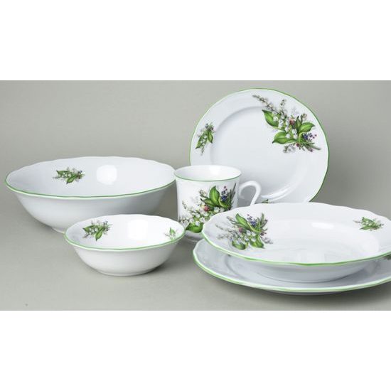 Dining set 31 pcs., Lily-of-the-valley, Cesky porcelan a.s.