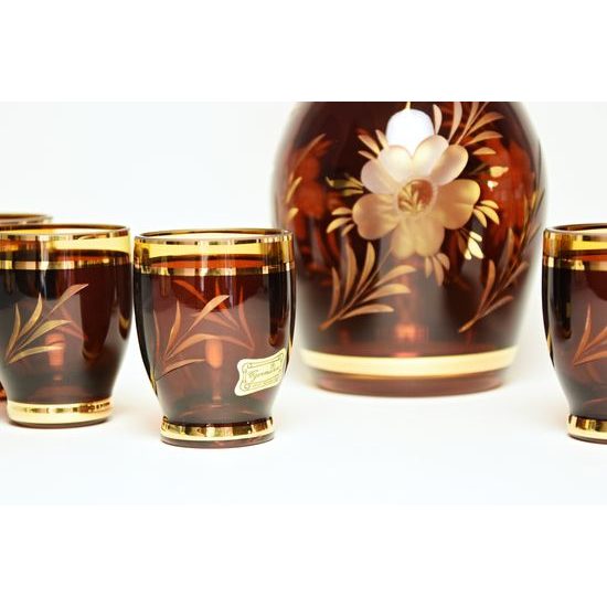 Egermann: Crystal Wine Set Amber, 7 pcs.